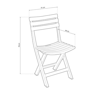 Pack 2 sillas de exterior plegables Hoku Antracita