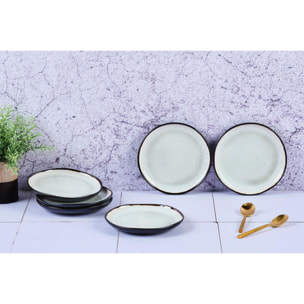 Assiette IRIS Ø16cm - 6 pièces - Blanc ivoire