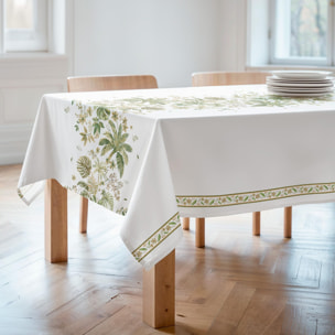 Nappe imprimée anti-tâches IVANA VERT
