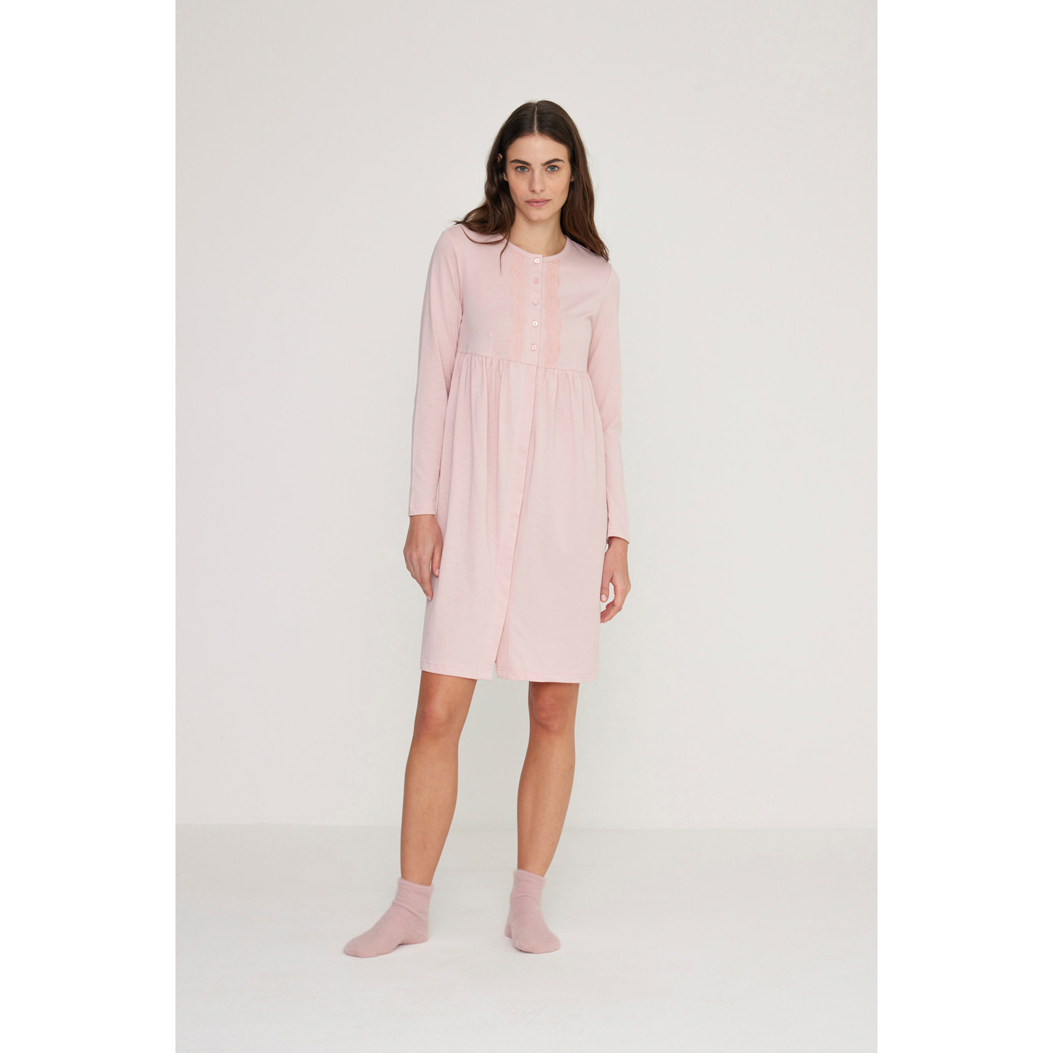 Camicia da notte donna lily in jersey invernale Noidinotte