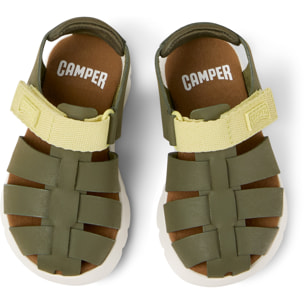 Sandalias - CAMPER Oruga Sandal - Verde - Piel de ante