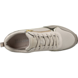 Sneakers De  Mujer Uno Metallic Sliders Beis