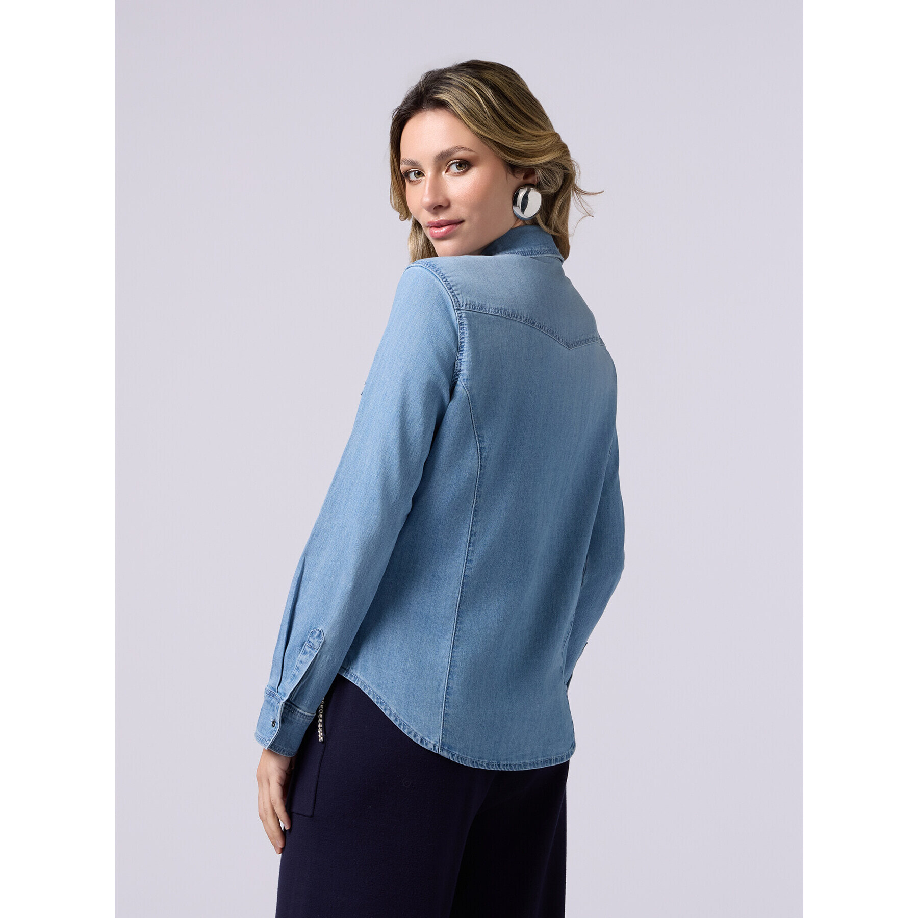 Oltre - Camicia in denim - Azzurro