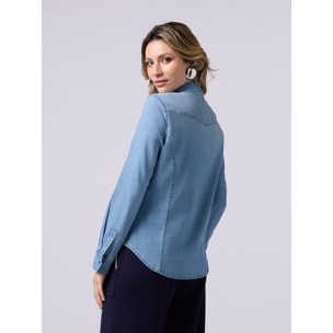 Oltre - Camicia in denim - Azzurro