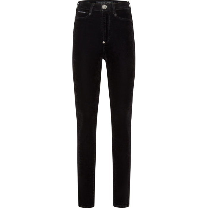 PHILIPP PLEIN Super High Waist Jegging SKULL