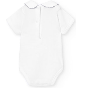 Body bebé manga corta cuello piqué