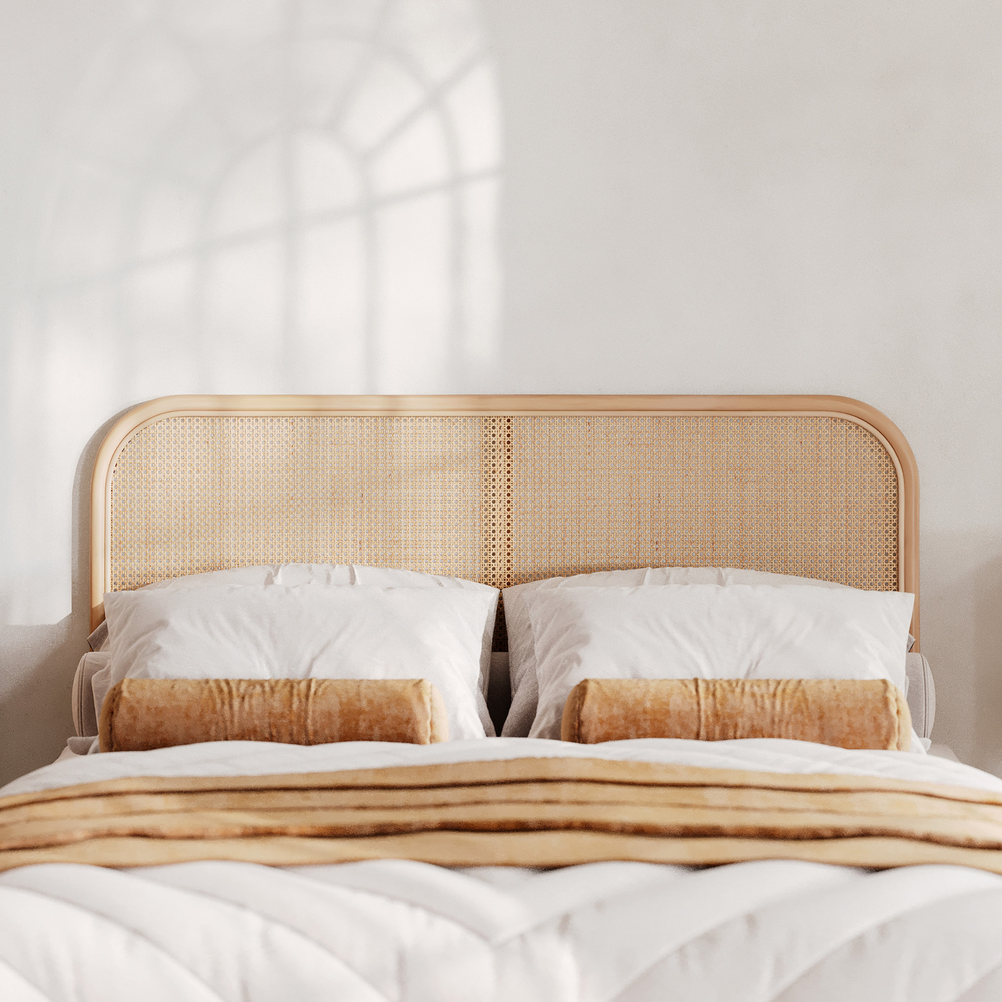 Tête de lit en rotin et cannage 140 cm - Grace