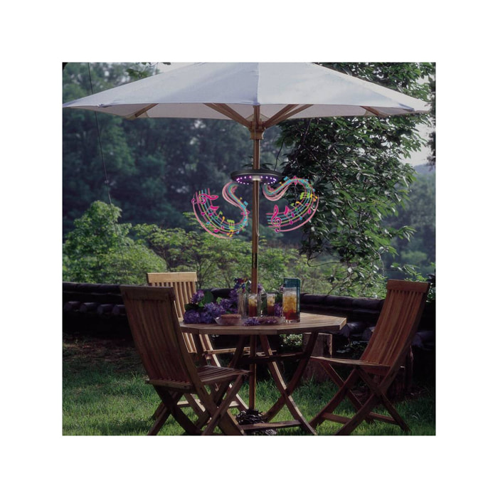 Eclairage de jardin "Umbrella" pour parasol - Enceinte arceau