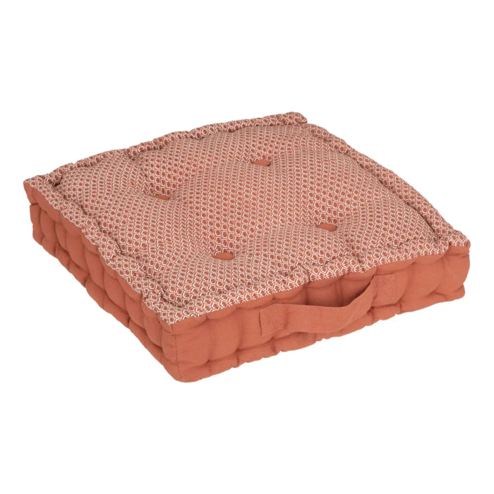 Coussin de sol "Otto" rose terracotta 40x40cm