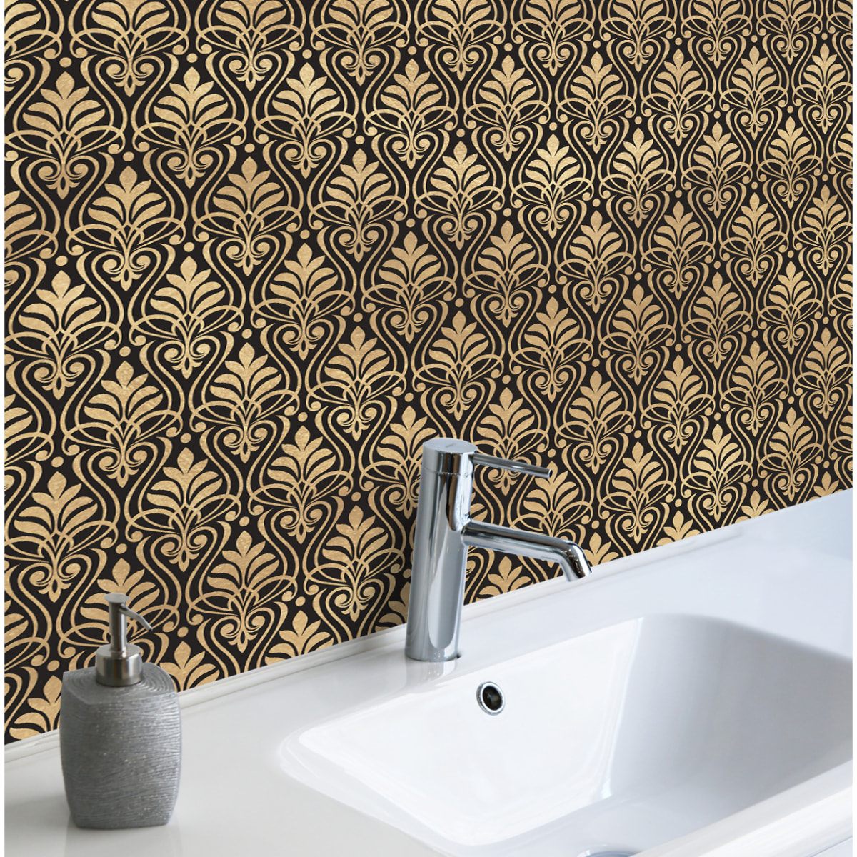 Stickers adhesivos de CERAMIKO - Art-decó classic floral 80x210