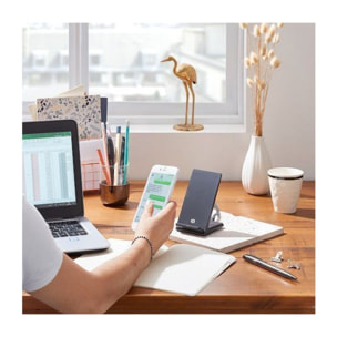 Chargeur induction ESSENTIELB sans fil 10W Noir Stand