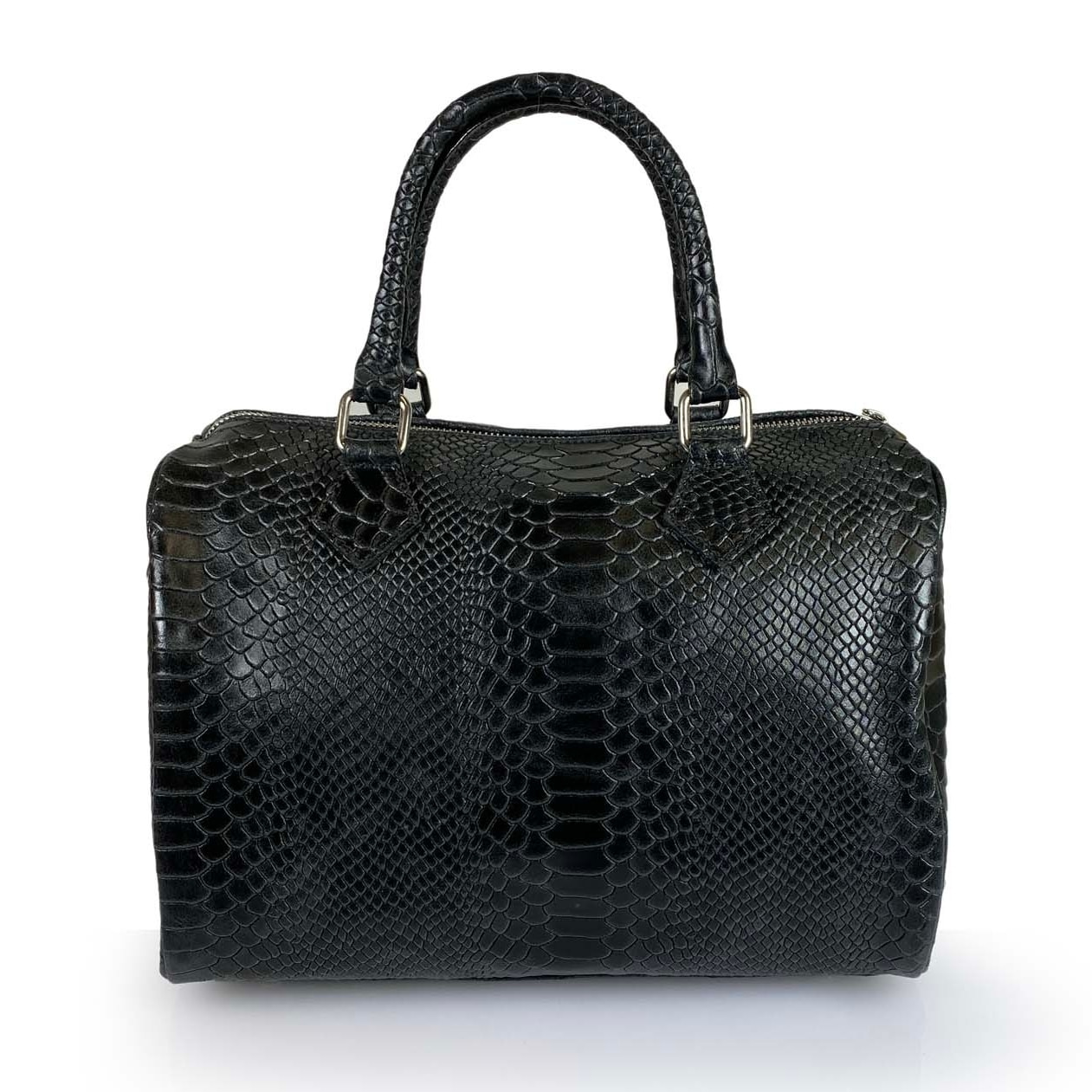 Borse Donna colore Nero-in pelle Made in Italy 30 X 22 X 17cm