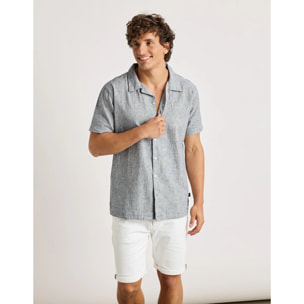 Camisa Lino Azul - Deon