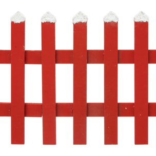 Clôture bois rouge 90x20cm