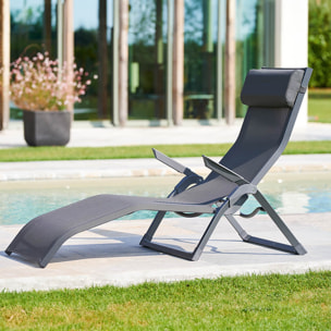Transat "Decima" anthracite & graphite aluminium traité époxy en texaline