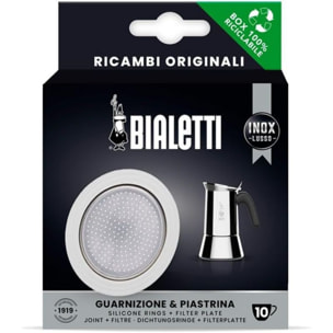 Joint BIALETTI x1 caoutchouc+ 1 filtre 10 tasses inox