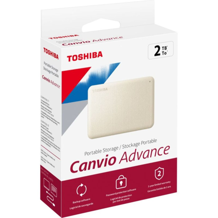 Disque dur externe TOSHIBA Canvio Advance 2 To beige