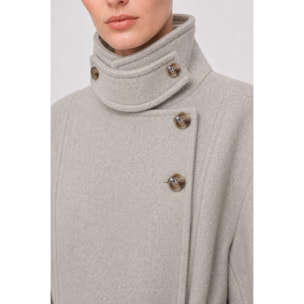 Kocca - Cappotto da donna doppiopetto con cintura e collo classico Donna