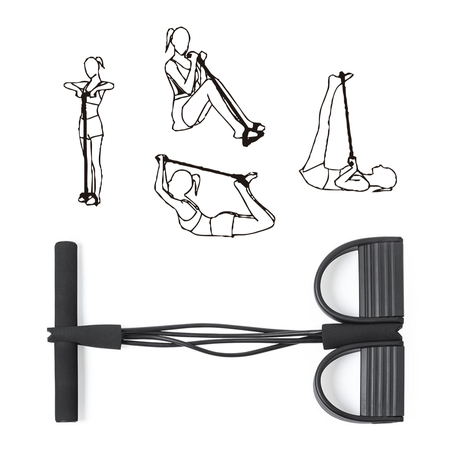 Corda di tensione Rayden, di resistenza media. Maniglie imbottite, include borsa da trasporto.