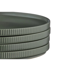 Assiette SCANDI Ø21,5cm - 4 pièces - Olive