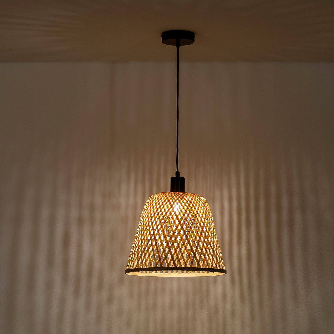 Lámpara de techo Raku en Bambú, diametro 30 cm