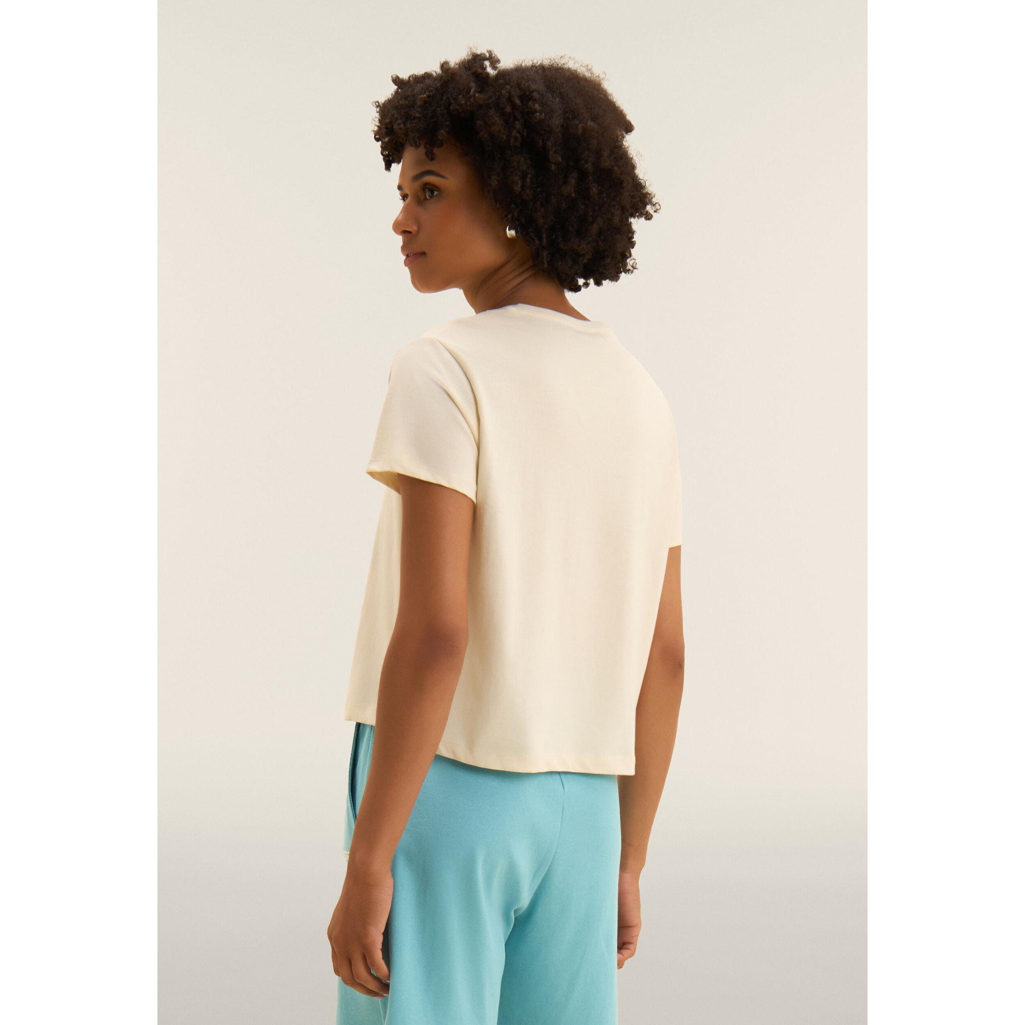 T-shirt Manica Corta Cropped con piccolo Logo FREDDY