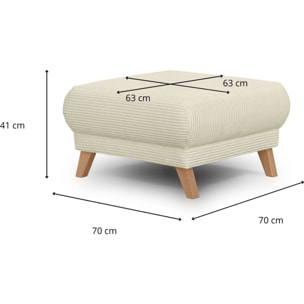 Pouf en velours côtelé - LARIA