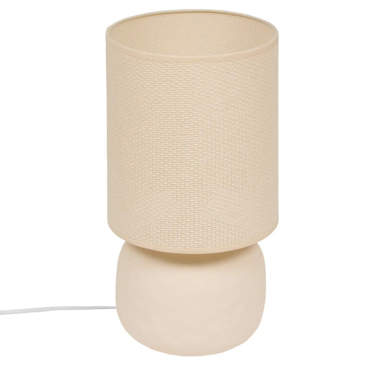 Lampe Obine cylindrique H.42cm beige