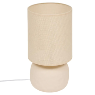 Lampe Obine cylindrique H.42cm beige