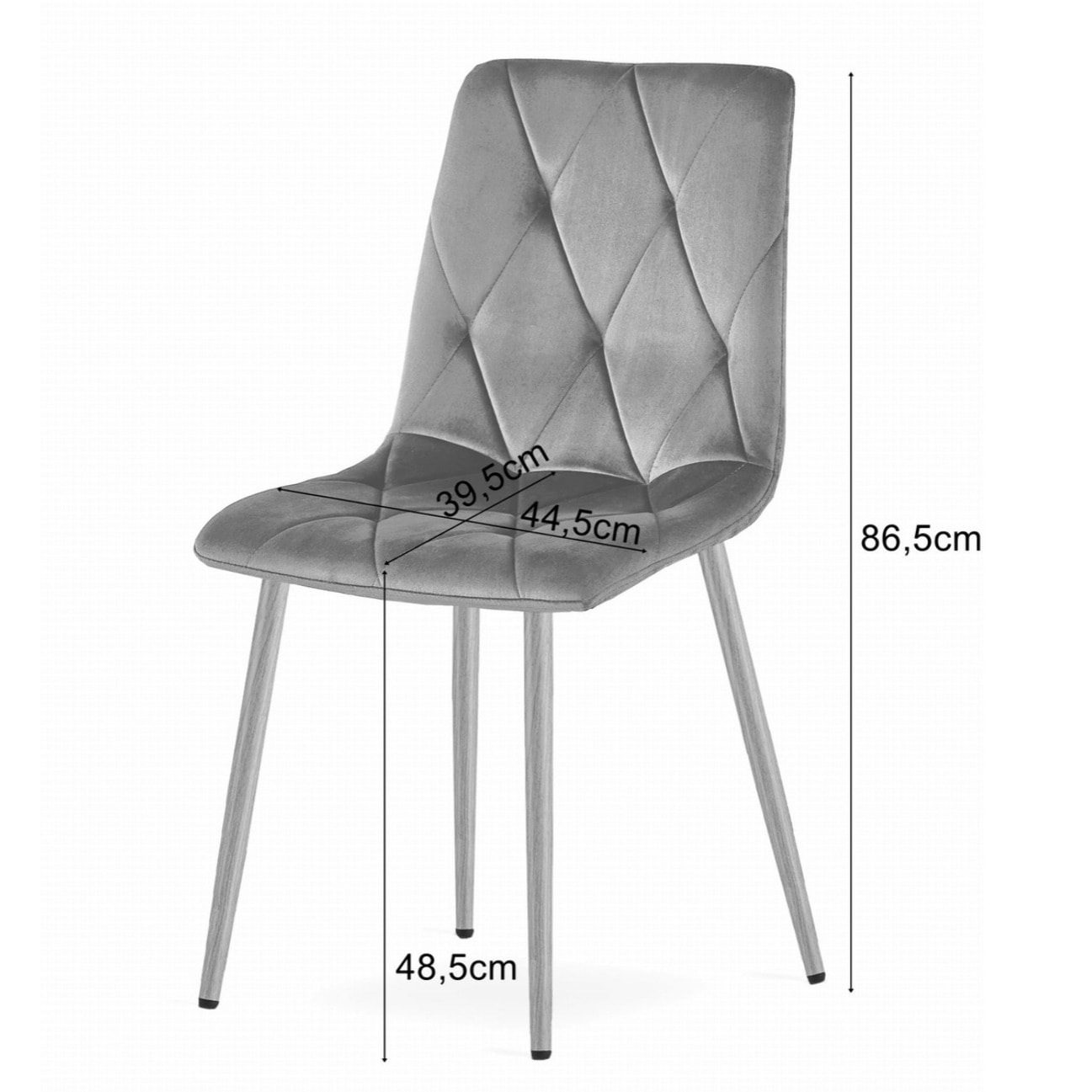 Sedia Libra in velluto marrone con gambe effetto legno