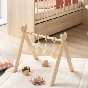 Arche d'éveil bois avec 4 jouets