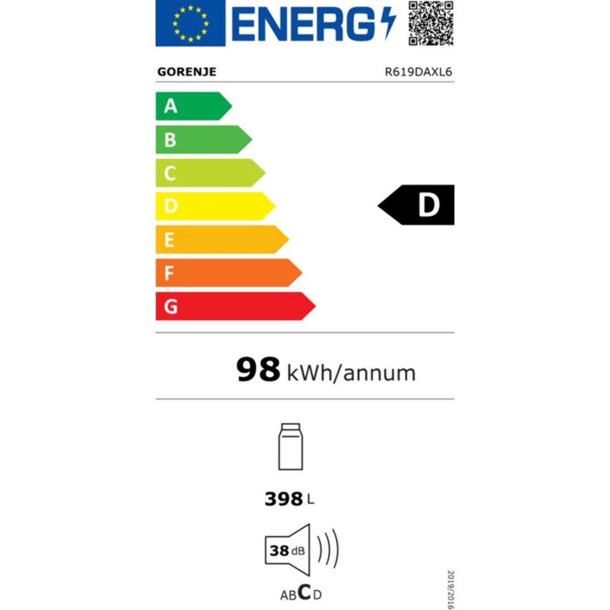 Réfrigérateur 1 porte GORENJE R619DAXL6