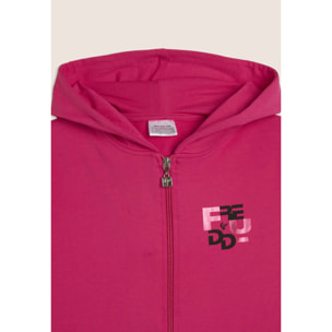 Tuta Junior full-zip con cappuccio e tasche a marsupio