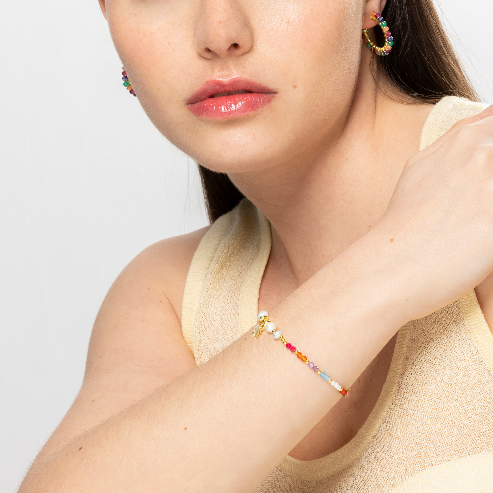 Pulsera Shasha acabado oro amarillo 18k
