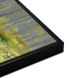 Affiche encadrée ours brun dans la forêt Affiche + cadre en métal - Noir