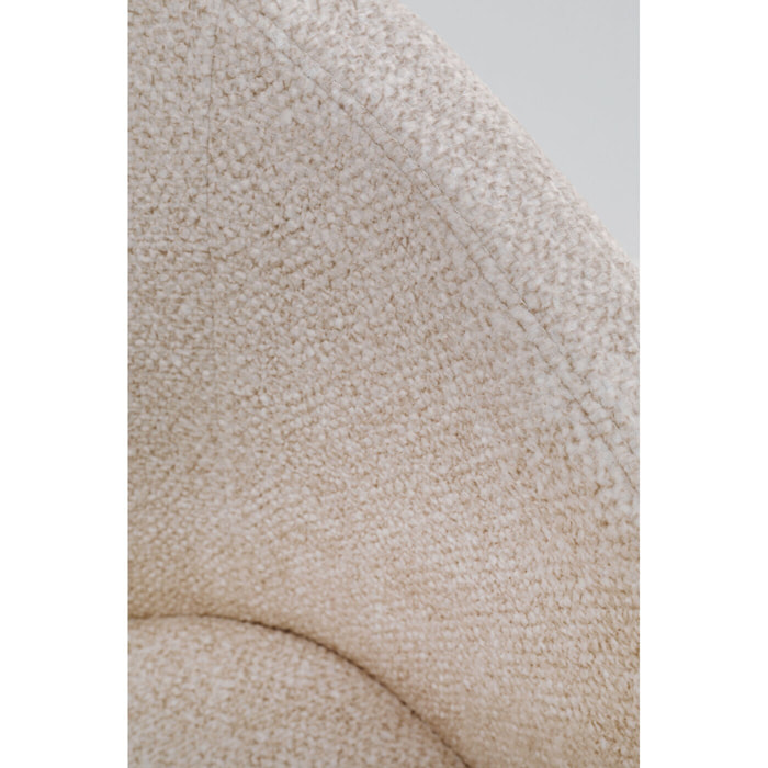 Chaise avec accoudoirs pivotante Melli crème Kare Design