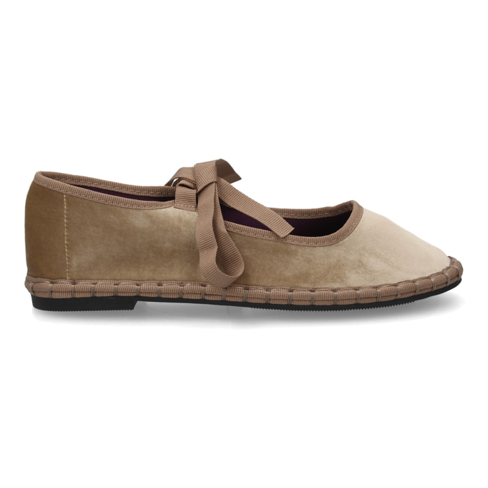 Merceditas de terciopelo con lazo