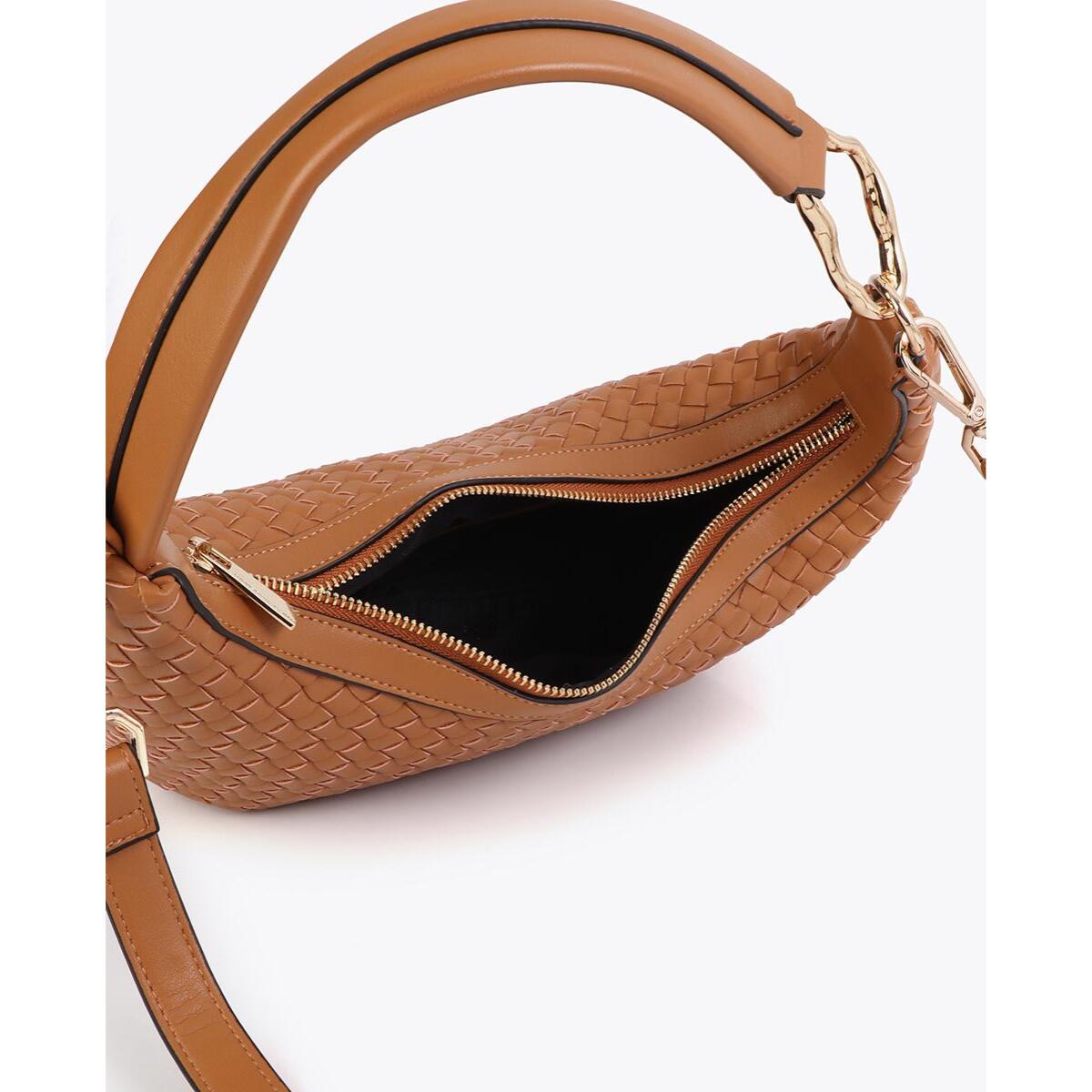 Borsa intrecciata a mezzaluna