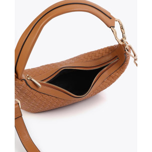 Borsa intrecciata a mezzaluna