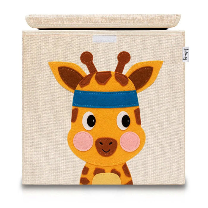 Boîte de rangement en tissu pour enfant "girafe" avec couvercle, compatible Ikea Kallax Lifeney