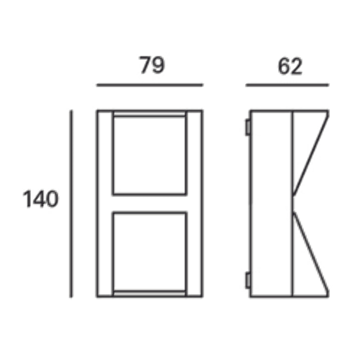 Forlight Aplique Ip54 Loyd Double Emission Led 4,1W 3000K Negro 155Lm