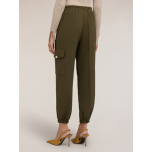 Motivi - Pantaloni cargo con caviglia elasticizzata - Verde militare