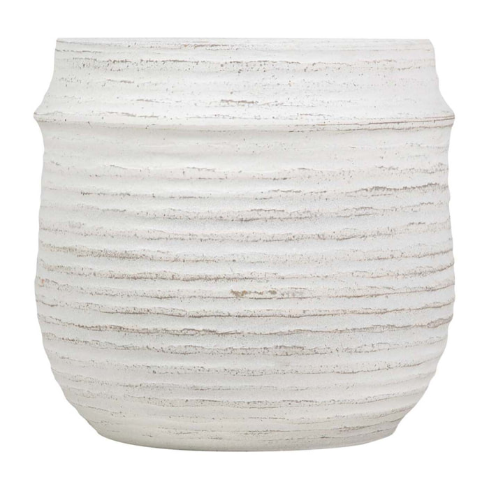 Macetero Ceramica Blanco 34x34x33 Cm