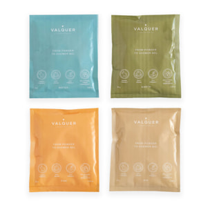 Valquer Shake Pack geles de baño sostenibles - Sobres surtidos de 25 g