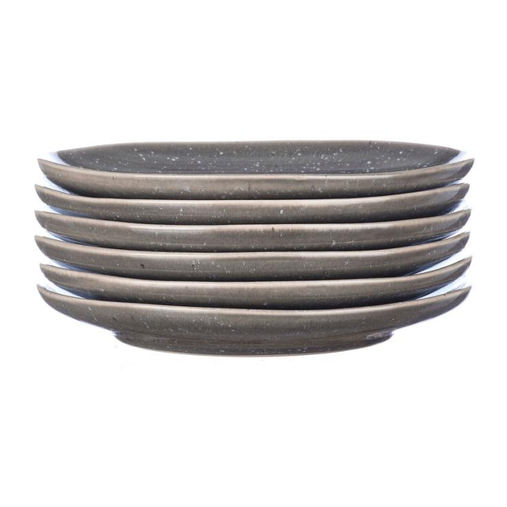 Assiette STELLAR Ø22cm - 6 pièces - Gris béton