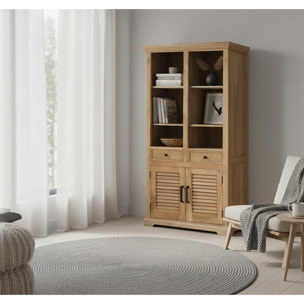 Librería de Madera de Mango 90 Cm Estilo Rústico Contemporáneo