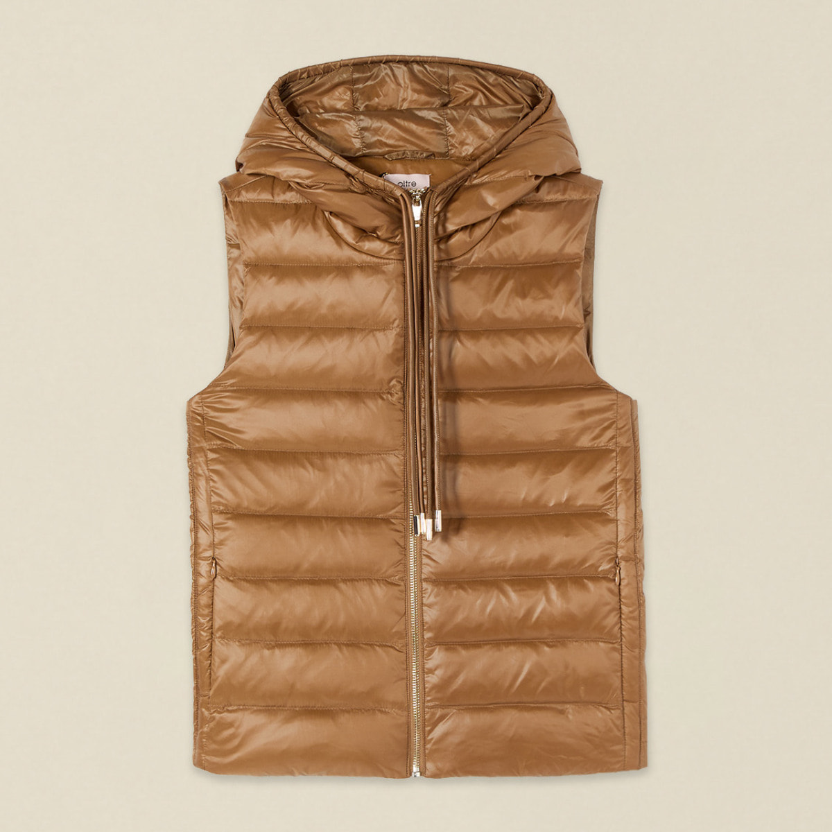Oltre - Piumino lightweight senza maniche con cappuccio - Beige