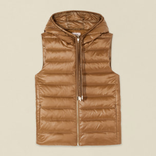 Oltre - Piumino lightweight senza maniche con cappuccio - Beige