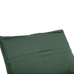 Coussin de transat "Korai" vert olive 190x60cm en polyester