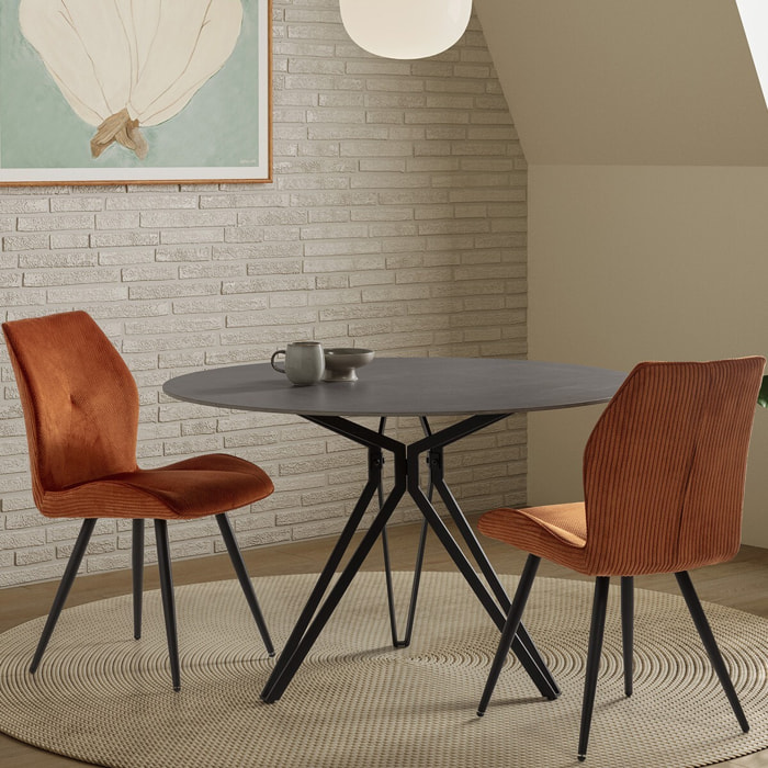Table à manger ronde en céramique 4 pers. - CUMA